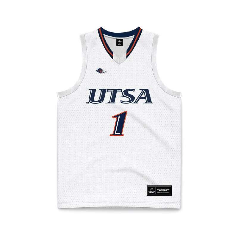 UTSA - NCAA Women's Basketball : Hailey Atwood - White Basketball Jersey Luxury Jersey Tee