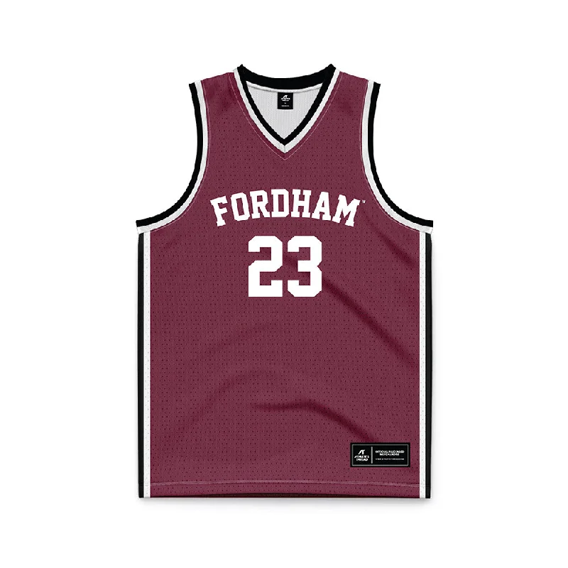 Fordham - NCAA Women's Basketball : Amiyah Ferguson - Maroon Basketball Jersey Business Jersey Tee