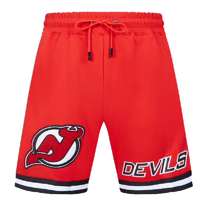 SHORTS DE BASKETBALL NHL NEW JERSEY DEVILS CLASSIC CHENILLE One Shoulder Jersey Shirt