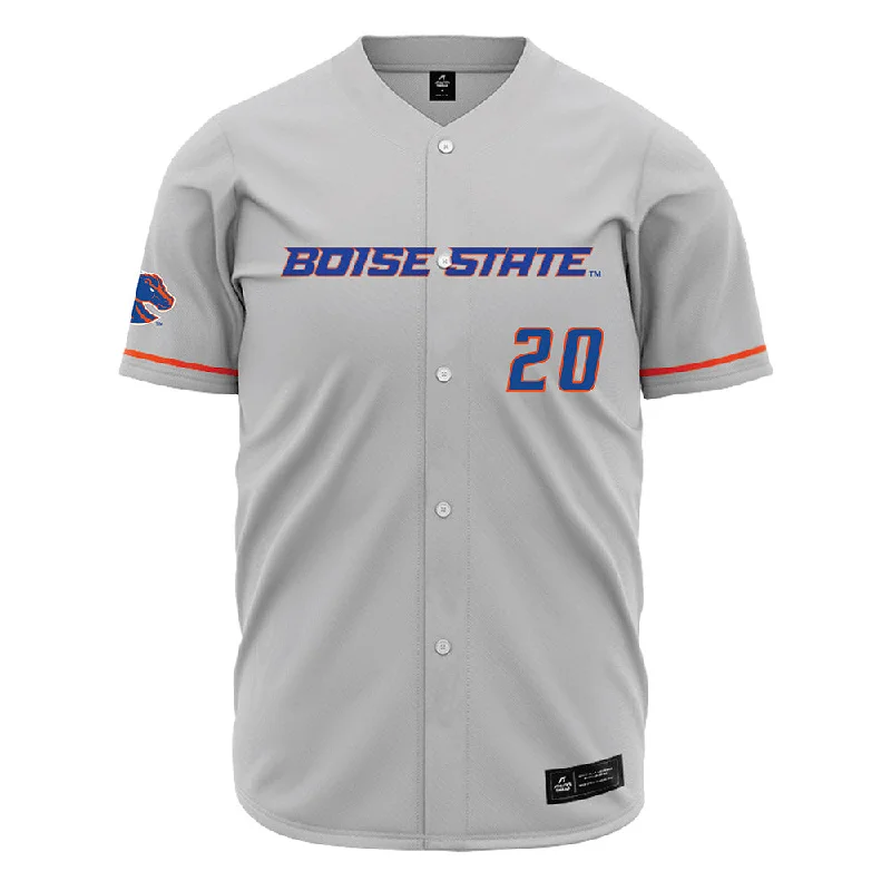 Boise State - NCAA Women's Gymnastics : Alyssa Vulaj - Grey Jersey Cotton Jersey Tee