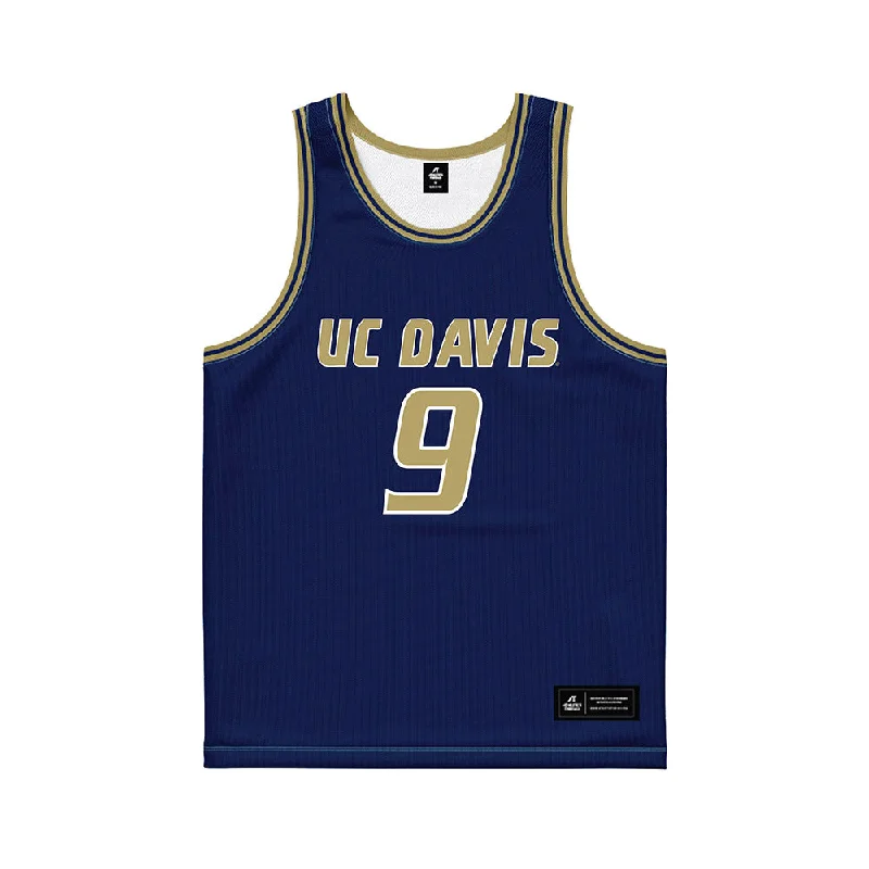 UC Davis - NCAA Women's Basketball : Avery Sussex - Blue Basketball Jersey Boutique Jersey Tee