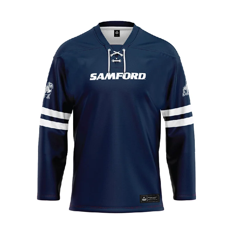 Samford - NCAA Women's Track & Field : Rashni Walker - Blue Jersey Pink Jersey Tee