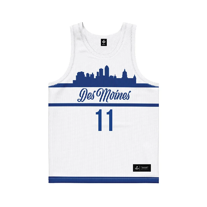 Drake - NCAA Women's Basketball : Peyton McCabe - White Basketball Jersey Recycled Jersey Tee