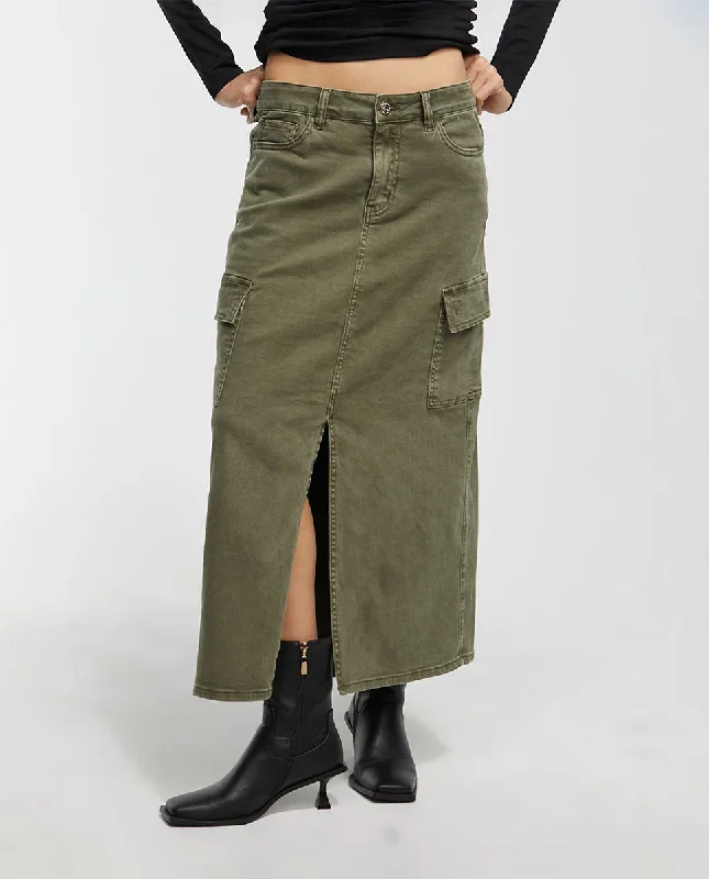 Cargo skirt denim skirt classic