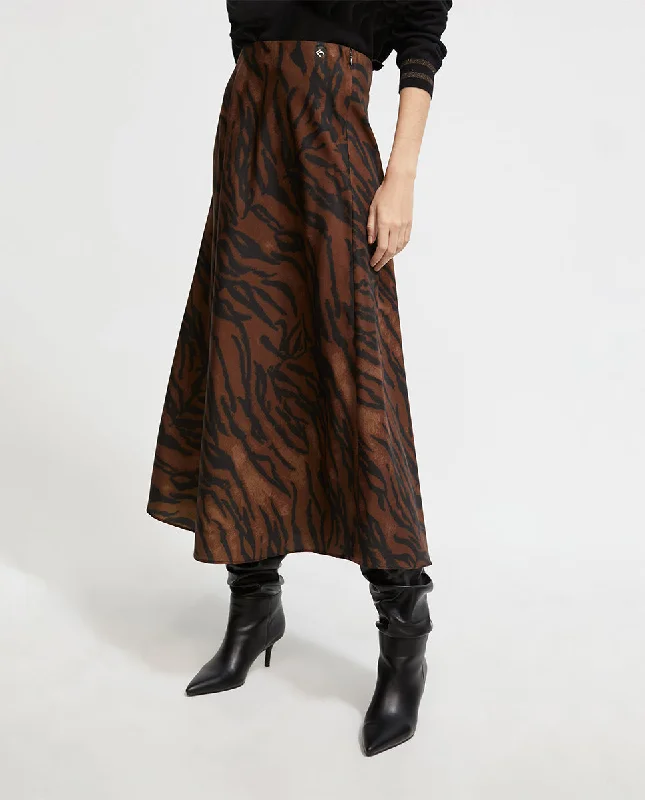 Animal print skirt cashmere skirt fine