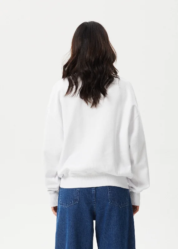 AFENDS Womens Flourish - Crew Neck - White