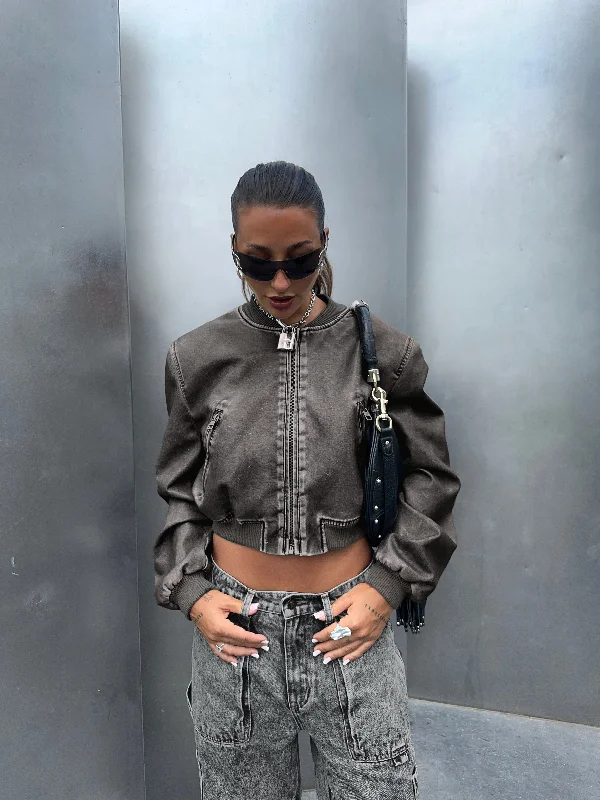 Allure Bomber Jacket Slate