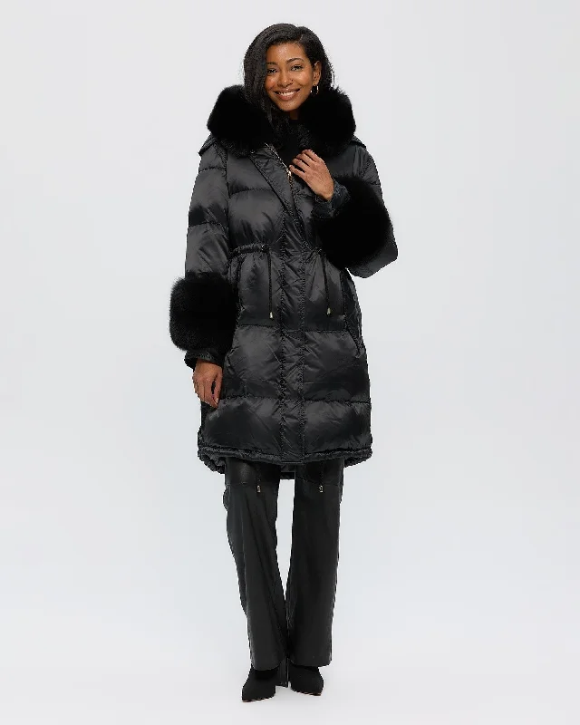 Après-Ski Jacket With Detachable Toscana Shearling Lamb Hood Trim & Toscana Shearling Lamb Cuffs