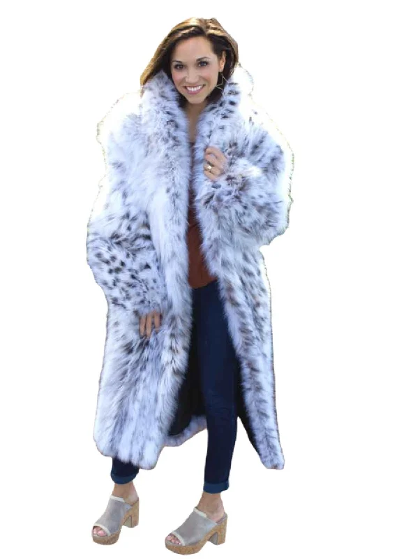 Custom Made Cat Lynx Belly Fur Coat