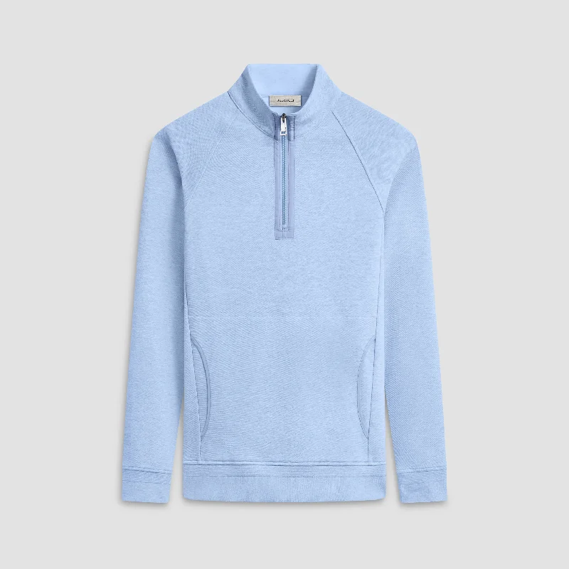 Double Sided Pique/Heather Quarter Zip Pullover