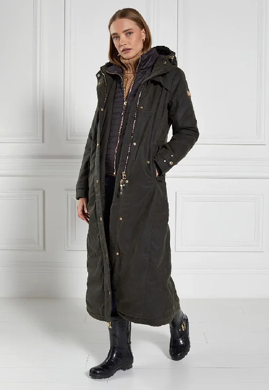 Wax Longline Field Coat - Dark Olive