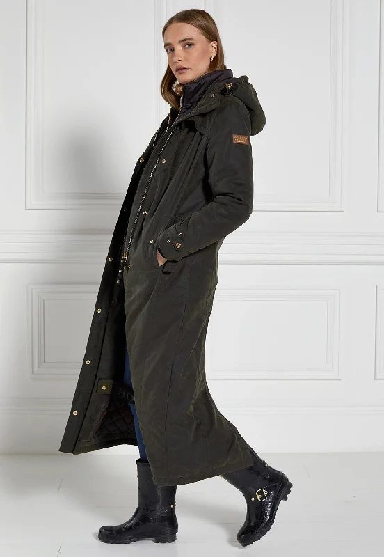 Wax Longline Field Coat - Dark Olive