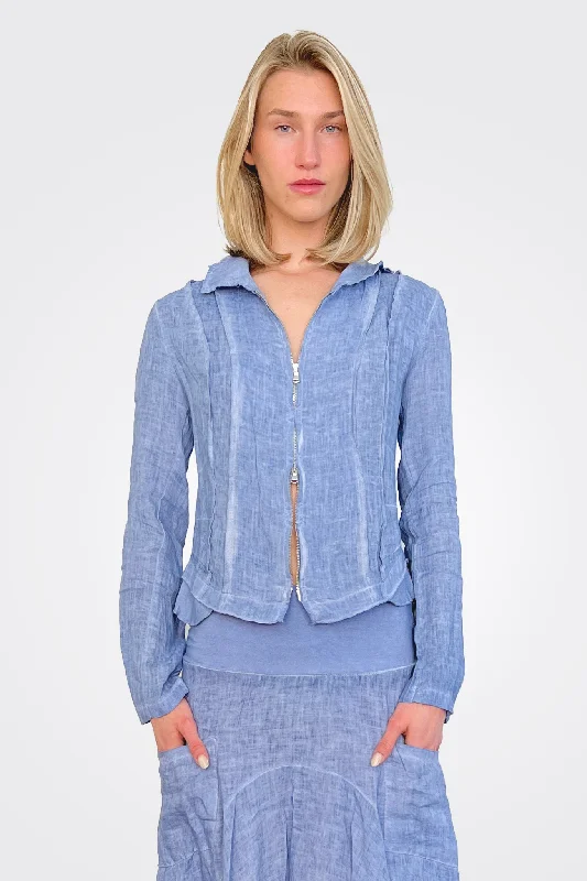 Linen Zip Jacket - Maldive