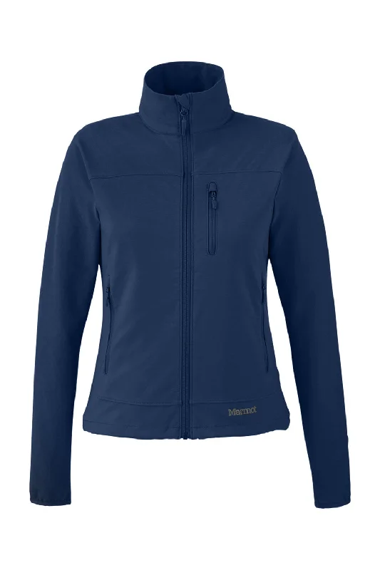 Marmot Womens Tempo Water Resistant Full Zip Jacket - Arctic Navy Blue