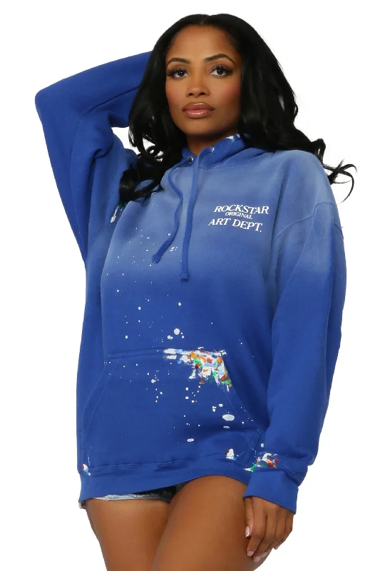 Make It Rain Royal Blue Oversized Hoodie