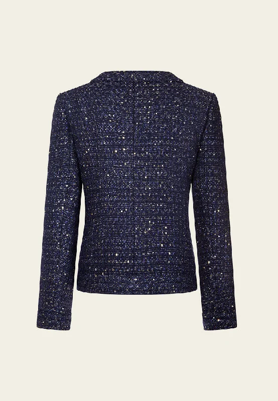 Structured Sequin-detail Lurex Jacket