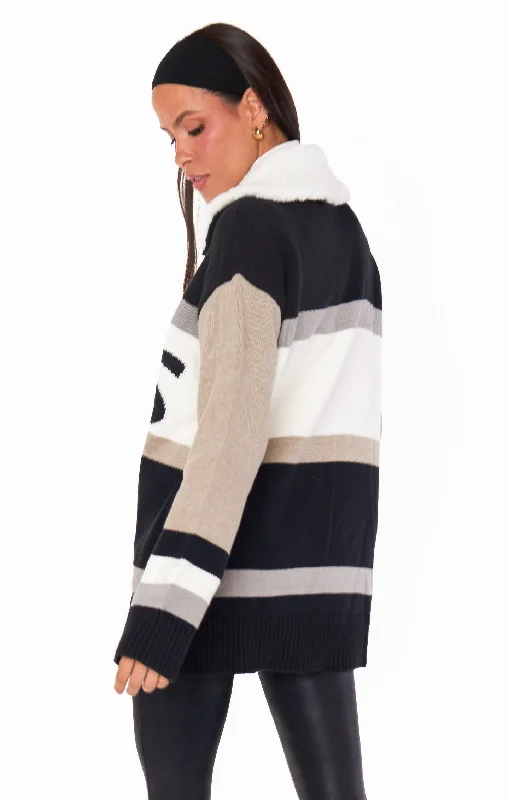 Weston Half Zip Pullover ~ Apres Stripe Knit