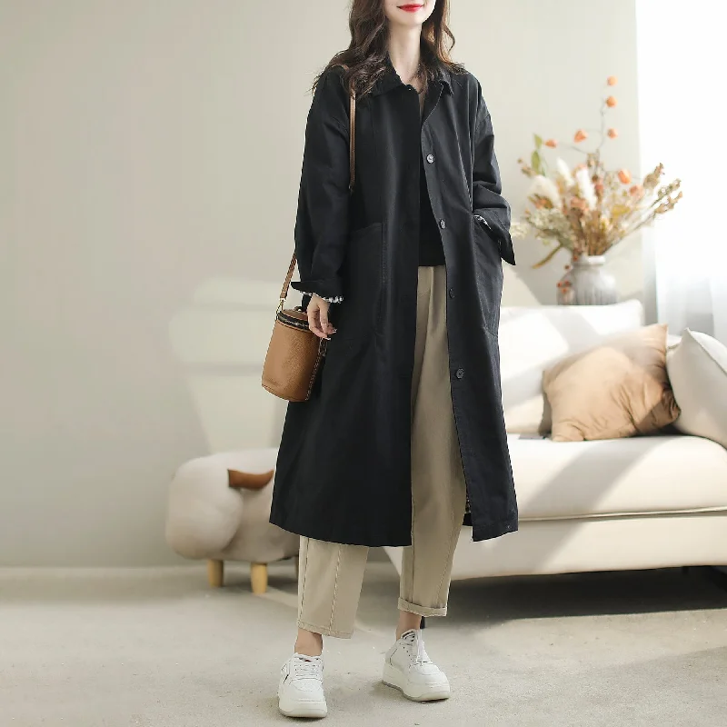 Women Autumn Cotton Stylish Casual Overcoat