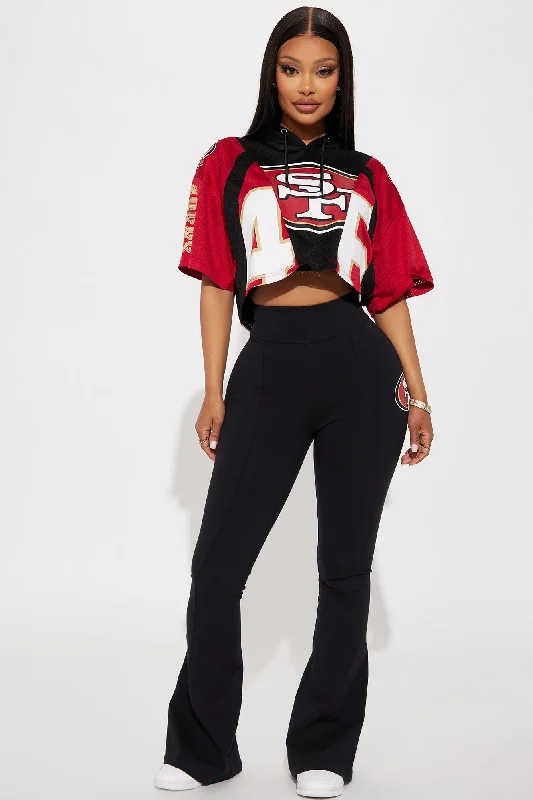 49ers Cropped Mesh Top - Red