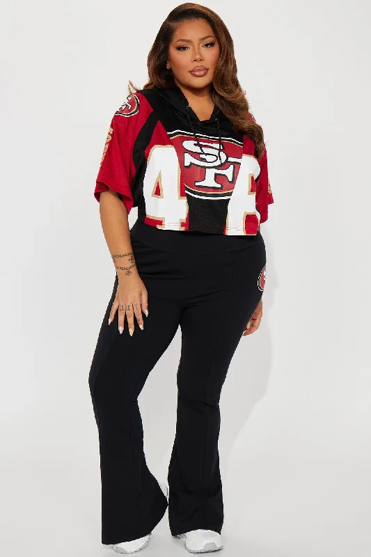 49ers Cropped Mesh Top - Red