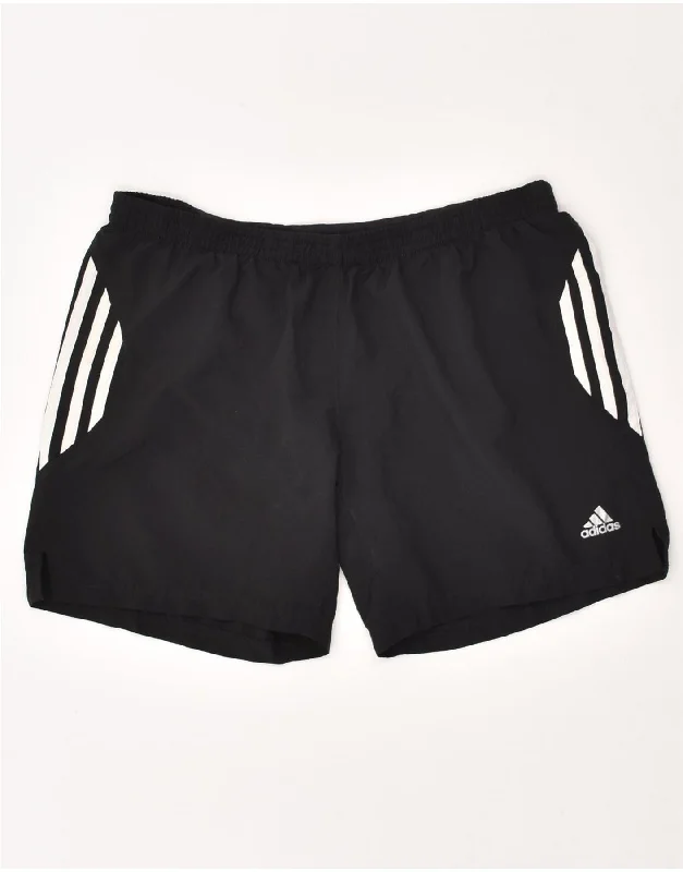 ADIDAS Womens Sport Shorts US 10 Large Black Polyester