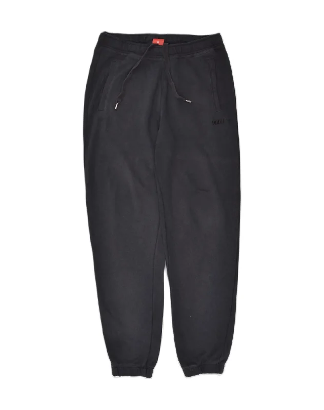 PUMA Womens Tracksuit Trousers Joggers Large Black Cotton