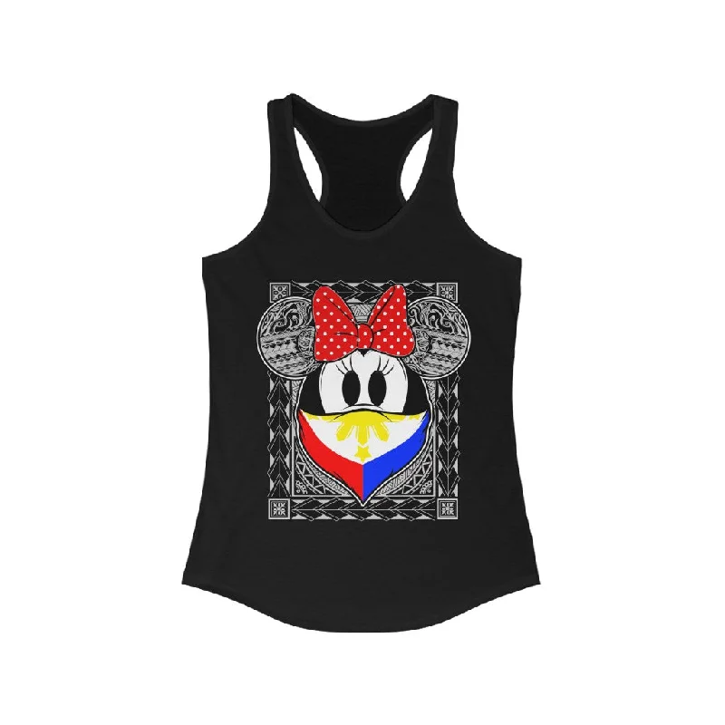 Philippines Flag Tribal Bandana Bow Racerback Tank